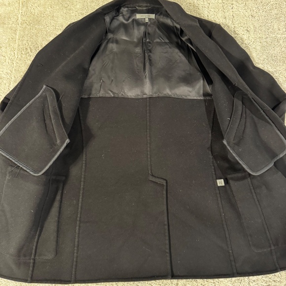 John Varvatos 100% Wool Navy Blue Overcoat 48R EU/38 R US - Picture 4 of 5